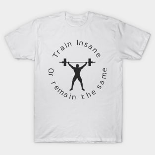 train insane or remain the same Gym T-Shirt